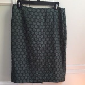 Anthropologie Maeve green straight skirt.